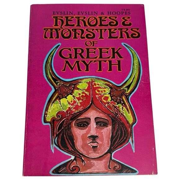 SET VTG 70s PB Books "The Greek Gods" "Heroes & Monsters" Evslin Evslin & Hoopes - Picture 11 of 16